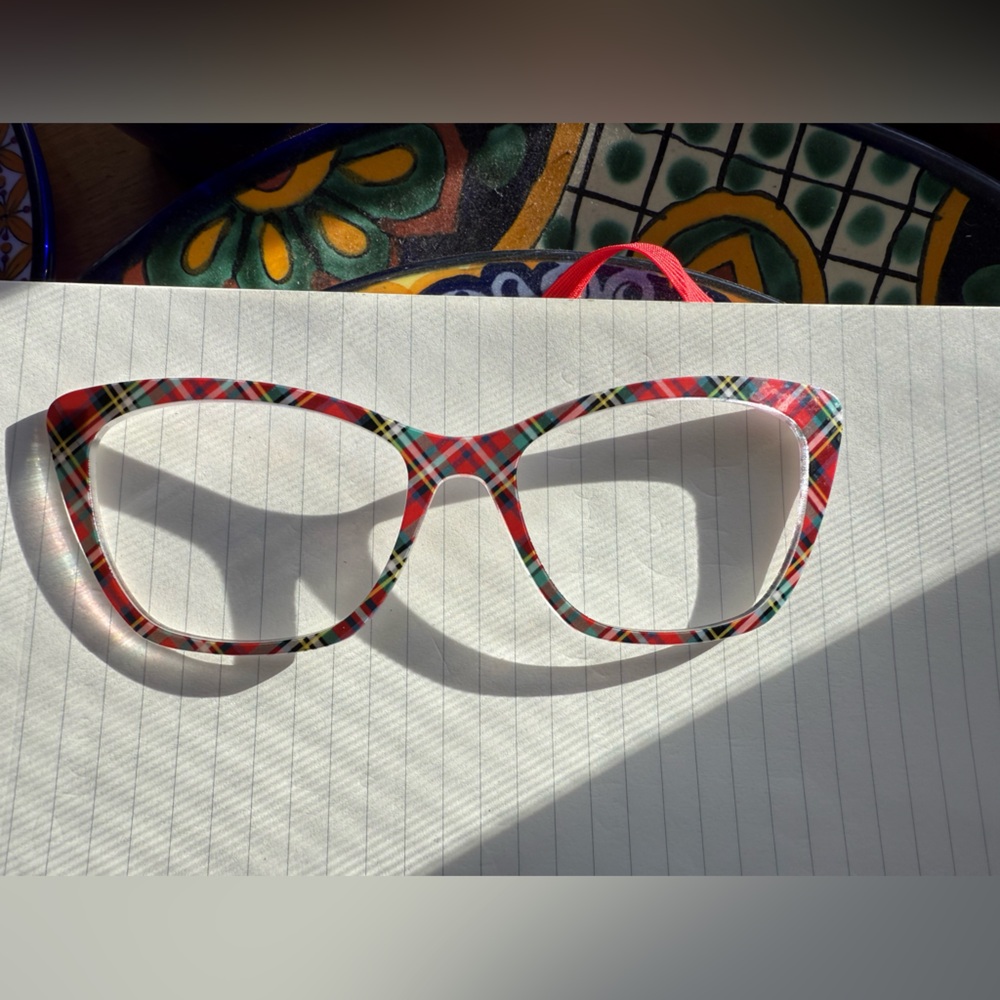 Pair Eyewear toppers Winter Plaid for Wanda frame.